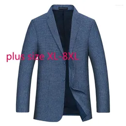 Herrenanzüge Ankunft Mode Super Große Herbst Und Winter Männer Modische Casual Anzug Mantel Einreiher Blazer Plus Größe XL-8XL 9XL