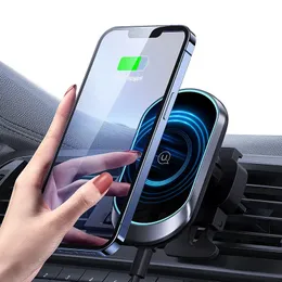 2023 Handy Zubehör Handy Ladegerät Halter Halterung Auto Magnet 15W Wireless Fast Car Charger für iPhone 14 13 12