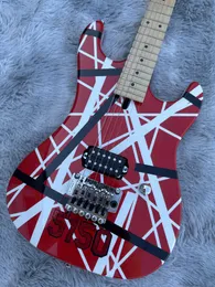 Gitara elektryczna importowana olm Canadian Maple Twalenboard Signature Classic Red and White Stripes