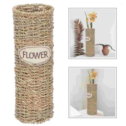 Vases Boho Décorations de mariage Simple Vase tissé en rotin créatif fleur bureau décoratif