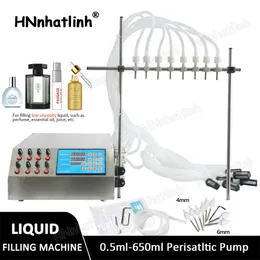 8 huvuden parfymflaska Oral vätska Filling Machine Electric Digital Control Pump Filler 50 ml liten flaska