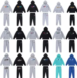 Herrspårsfall Casual Högkvalitativ broderad män Kvinnor Hoodie Trapstar London Shooters Hooded Tracksuit Designer Sportwear Pullovers Tiger Hoodie Yu8851