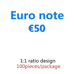 Фальшивые деньги Best 03 Euro Movie Paper Prop 50 Притворяться 100 шт.