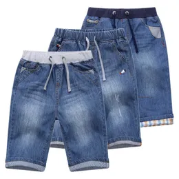 شورت 2022 صيف أولاد جان شورت كلاسيكية مخططة Desgn Kids Denim القصيرة للأطفال 2-14 سنة الملابس CC004 AA230404