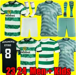 23-24 Celtic 축구 유니폼 홈 어웨이 Kyogo Edouard Elyounoussi Turnbull Eti Christie Jota Griffiths Forrest 2023 2024 남성 키트 유니폼 축구 제이즈