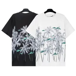 23 New High Edition Designer Men's T-shirt High Quality Cotton Round Neck Short Sleeve T-shirt Fashion Sunflower Plant Print Palm Loose Short Sleeve T-shirt