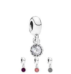 Danty Crystal Dangle Charm Bead mit Crystal Strass Big Hole Mode Damen Schmuck europäischen Stil für Pandora Bracelet7752600
