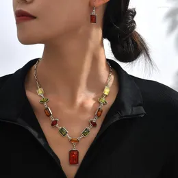 Серьги ожерелья устанавливают европейские и американские аксессуары темпераментные патроны браслет женские подарки женские подарки