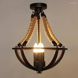 Lámparas colgantes Luces de cuerda retro americana Lámparas de techo Lámpara colgante Electrodomésticos Comedor Decoración Accesorios de iluminación de cocina