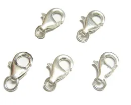 10PCSLOT 925 STERLING SILVER LOBSTER CLAW CLASP FOR DIYクラフトファッションジュエリーギフトw376639875