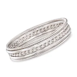 Sterling Silver Jewelry Set: 5 Bangle Bracelets