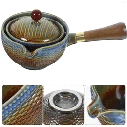 Zestawy naczyń stołowych herbatę infuzer garnek luźna piec kettle vintage teapot boczny uchwyt retro mała ceramika ceramika gongfu kungfu dom domowy