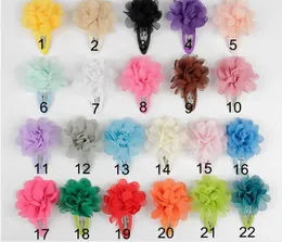 Moda neonate Mini fiori in chiffon Fermagli per capelli Dolci forcine per bambini per bambini Accessori Copricapo Puntelli per foto Set da regalo