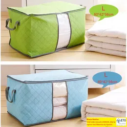 Bolsas de armazenamento portáteis de colcha portáteis Caixas de armazenamento de sala de dobra não tecida Caso de roupas de cobertor de travesseiro de cama de cama de cama