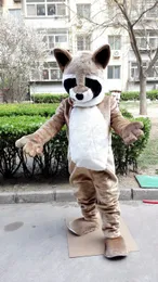 2024 Rabatt Rabatt Raccoon Mascot Costume Suit Party Game Dress Outfit Halloween Fancy