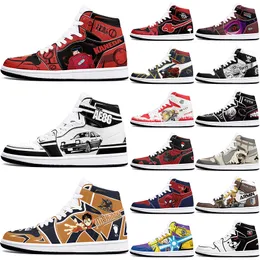 Nuevos zapatos clásicos diy personalizados, zapatos deportivos de baloncesto 1s para hombres y mujeres, zapatillas antideslizantes de anime versátiles con figuras personalizadas 372018