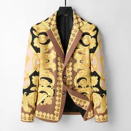 23 дизайнерский мужской пиджак бутик модный классический чистый хлопок деловой костюм куртка на одной пуговице повседневная новая куртка мужская куртка с белым воротником размер M-3XL