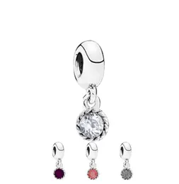 Danty Crystal Dangle Charm Bead mit Crystal Strass Big Hole Mode Damenschmuck European Style für Pandora Bracelet6642777