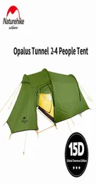 NatureHike Camping Tent Opalus Tunnel 24 Profons 4 Seasons Tent tup Ultralight Racking 15d20d210t Fabric Tent مع Mat H8904009