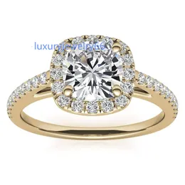 Anpassade smycken 18K 14K 9K Gold S925 Real Moissanite Diamond Rings for Women Wedding Aclanking Rings