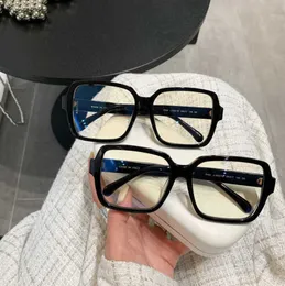 20% off for luxury designers Xiaoxiang Ouyang Nana's same flat lens net red plain face can be matched with degree myopia glasses frame CH5408