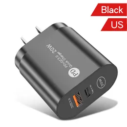 شحن سريع سريع 20 واط 12W المنافذ المزدوجة PD USB C محولات الطاقة المحمولة لـ iPhone 14 15 Pro Max Samsung Xiaomi Huawei Andriod Phone