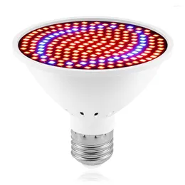 Luzes Grow Light Light Light E27 Planta interna Lâmpada de espectro vermelho azul 85-265V Supplimentos domésticos de mudas 126 contas