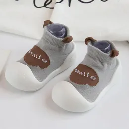 Pierwsze Walkers Dziewczyny Kreskówka Slipper Baby Baby Shoes Boys Socks Prewalker