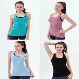 Canottiere da yoga con retro scollato da donna Canotte da yoga fitness senza maniche Camicie da yoga per corsa sportiva ad asciugatura rapida T-shirt da allenamento250x