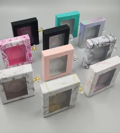Quadratische Wimpernbox mit Kristallgriff, Verpackungsbox für falsche Wimpern, gefälschte 3D-Nerzwimpernboxen, leerer Diamant-Magnetkoffer RRA32874587036