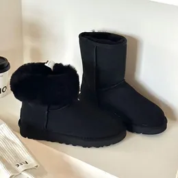 Winter-Wollstiefel für Herren, kältebeständig, Schneestiefel, Designer-Schuh, klassischer Plateau-Damenschuh, hohe Spitzenschuhe, dicker Boden, Damen-Plüsch, warme Schuhe, große Größe 35–42–44, mit Box