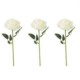 Flores decorativas 3pcs decoração de casa belo palco único caule de seda peony bouquet Fake Wedding Party Festa Artificial Flor Garden DIY