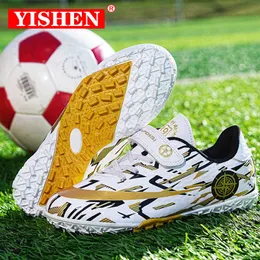 Athletic Outdoor YISHEN Soccer Shoes Kids Football Shoes TF/FG Cleats Grass Training Sport Footwear Trend Sneaker For Boys Chaussures De Football P230404