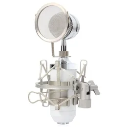 Microfoni Bm8000 Professional Sound Studio Recording Condensatore Microfono cablato Spina da 3,5 mm Supporto per supporto Filtro pop per Ktv Karaoke Dhuxy