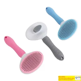 Self Cleaning Slicker Brush For Dog Cat Pet Shedding Comb Remover Brosse Grooming Tool Massages Particle