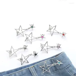 Cinture Moda Stella Vita Fibbia Pantaloni staccabili regolabili Clip Tenditore per ragazze Jeans senza chiodi Bottoni automatici in metallo