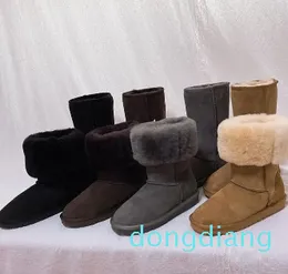 Классические сапоги до бедра, роскошные шерстяные удобные туфли, женская зимняя обувь на открытом воздухе, в снежном поле, сохраняющая тепло