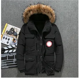 Daunenjacke für Damen und Herren, mittellang, Winter, neuer kanadischer Stil, Arbeitskleidung für Liebhaber, dicke Gans, Herrenbekleidung, US-Größe S--4xlfvcz H8js