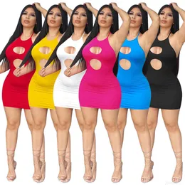 Frauen Sommer runde Loch Verband Kleid Frau Halfer Kleider 2023 Models Kleidung Damen Frauen Kleidung