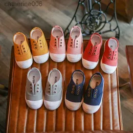 Sneakers Nowe wiosenne letnie buty dla dzieci dla chłopców wkładka 13,5-18 cm Kolor Candy Dzieci Casual Canvas Sneakers Soft Fashion Sneakersl231106