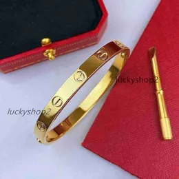 Luxus-Armband Designer Frau Armreif Mode Unisex Charm-Armbänder Edelstahl vergoldet 18 Karat Gold Schmuck Party Herren Damen Geschenk und die Box