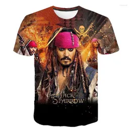 Męskie koszulki z krótkim rękawem Est zabawna koszula męska koszulka film piraci karaibski Jack Sparrow Tshirt koszulka z nadrukiem 3D Unisex koszulki na co dzień koszulki 5XL