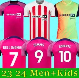 2023 2024 SUNDERLAND HOME DELLACJA SOCCER Jerseys Stewart Simms Roberts Amad Clarke Dajaku Embleton Evans O'Nien Football Shirt Pritchard Mens Kids Kit