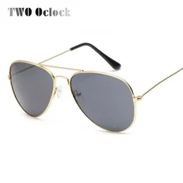 Sunglasses TWO Oclock Aviation Pilot Sunglasses Women Men Vintage Design Shades For Women UV400 Blue Mirror Sun Glasses Male Female Point P230406