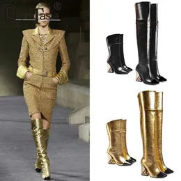 Boots DORATASIA New Luxury Brand Over The Knee Boots Ladies Thigh High Boots Women 2019 Runway Show High Heels Shoes Woman 33-43 T231106