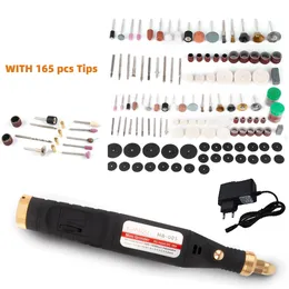 Electric Drill 500018000 RPM Adjustable 5 Speed Dremel Grinder Engraver Pen Mini Rotary Tool Grinding Machine 165Pcs Tip 230406