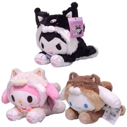 Kuromi karikatür doldurulmuş hayvanlar benim melody cinnamoroll peluş oyuncak anime kawaii sevimli yumuşak peluş yatağı kız bebek oyuncakları hediyeler lt0037