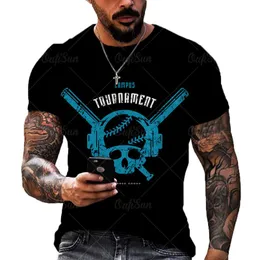 Men's T Shirts Summer Big Offer 3D Printing T-shirt Fashion Round Neck Shorts Casual Long Sleeve Shirt Horror Gothic Trend Pullover