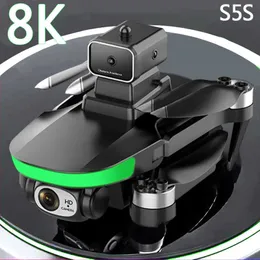 S5Sミニプロフェッションドローン8K 4K HDデュアルカメラ障害回避航空写真ブラシレス折りたたみ折りたたみ式クアッドコプターおもちゃ