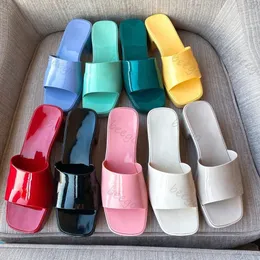 With box Woman Rubber Sandal High Heels platform Slide 5.5cm Platform Slipper Outdoor womens Beach Slides Slippers Flip Flops sandals slider shoes